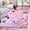 Purple, variant on Pink Flower Round Area Rug 4ft, Spring Floral Butterflies Birds Farmhouse Washable Non-Slip Circle Rugs for Bedroom Living Room Kitchen, Soft Non Shedding Circle Carpet for Dining Room Dorm
