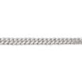thumbnail image 2 of White Sterling Silver chain Curb Men's 22 in 7.8 mm, 2 of 5