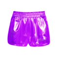 thumbnail image 4 of FEIFLY Women's Metallic Shorts Shiny Pants With Elastic Waist Hot Rave Dance Bottoms Breathable Female Solid Color Slacks, 4 of 4