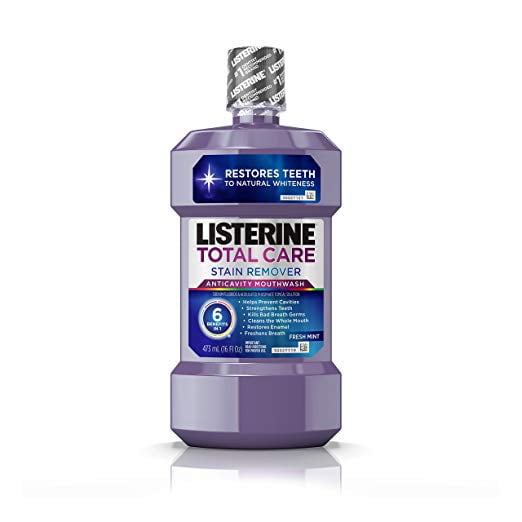2 Pack Listerine Total Care Stain Remover Anticavity Mouthwash Mint 16 Oz Walmart Com