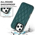 thumbnail image 4 of Mantto Case for iPhone 16 Pro Max Back Wallet Case, Card Slots Holder RFID Blocking Luxury PU Leather Shockproof Cover, Double Magnetic Buttons Kickstand Case for iPhone 16 Pro Max, Darkgreen, 4 of 8