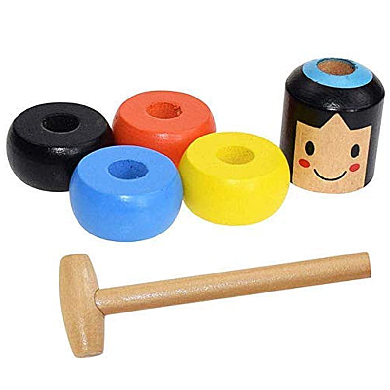 Colorful Just Like A Viewer Watching A CG Animation.Immortal Daruma Small Wooden Man Stubborn Unbreakable Wood Magic Game Toy Gift -BCVBFGCXVB