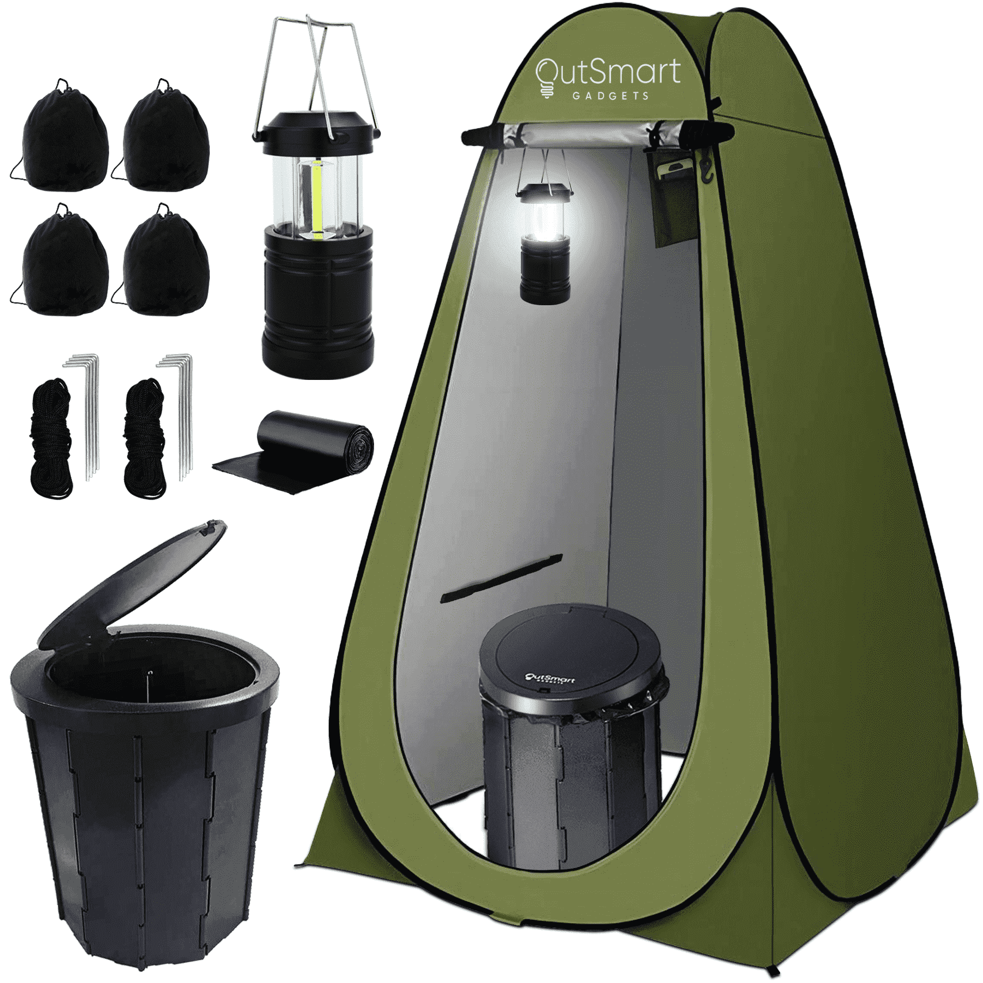 Dock Edge Passport Potty 8L SpaceSaver Portable Toilet, Multi
