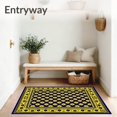 thumbnail image 3 of ODIKA 2'x3' Machine Washable Non-Slip Area Rug, Celestial Mosaic with Interlocking Diamonds and Ornamental Filigree High Traffic Rug with Pad, Blue, 611655, 3 of 8