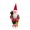 Style-B, variant on Nordic Santa Claus Figurine with Lantern and Skis, Plush Christmas Decoration, 12 Inch Holiday Tabletop Ornament, White and Grey Winter Decor