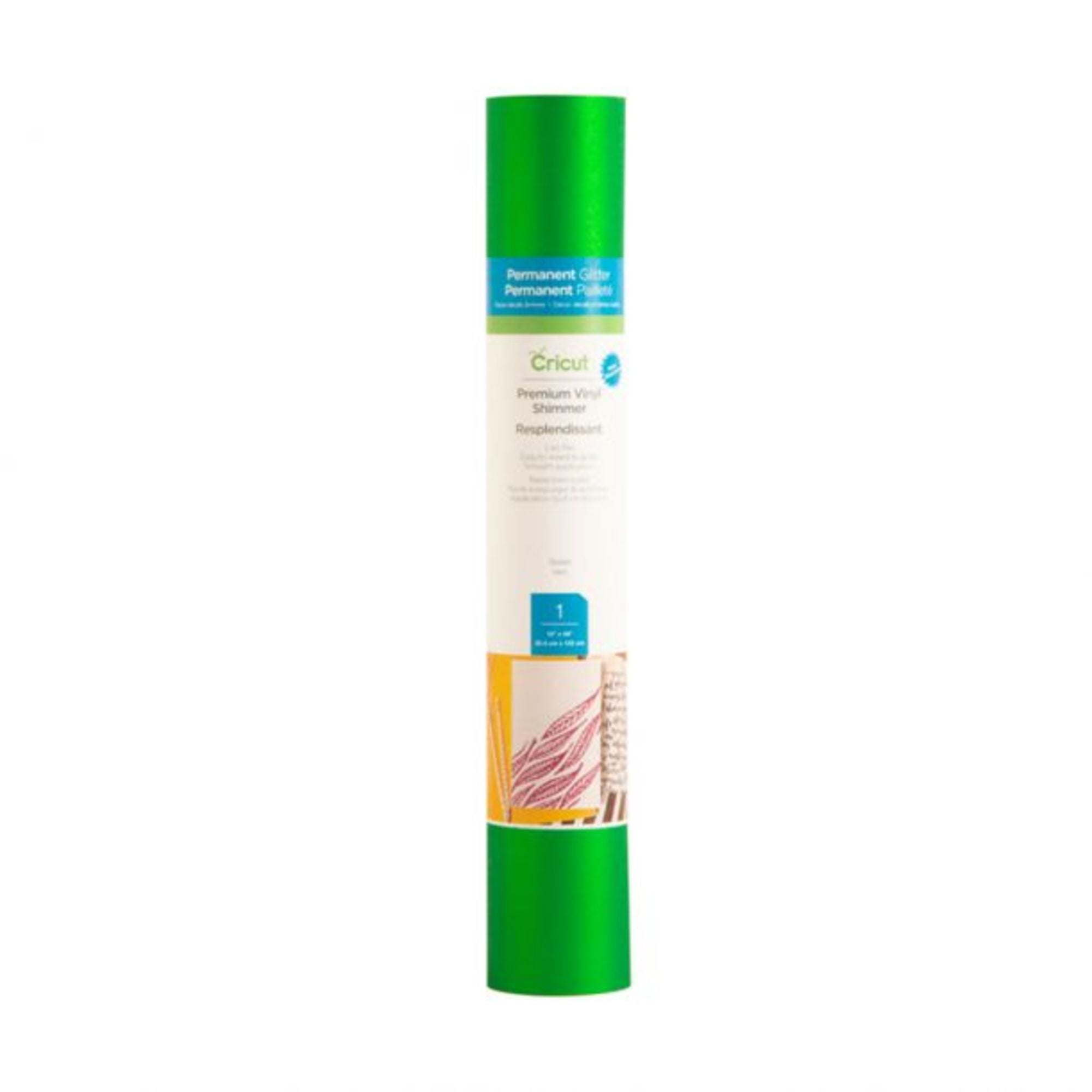 (3 pack) Cricut Premium Vinyl™ Shimmer Permanent, Shimmer Green, 12" x 48"