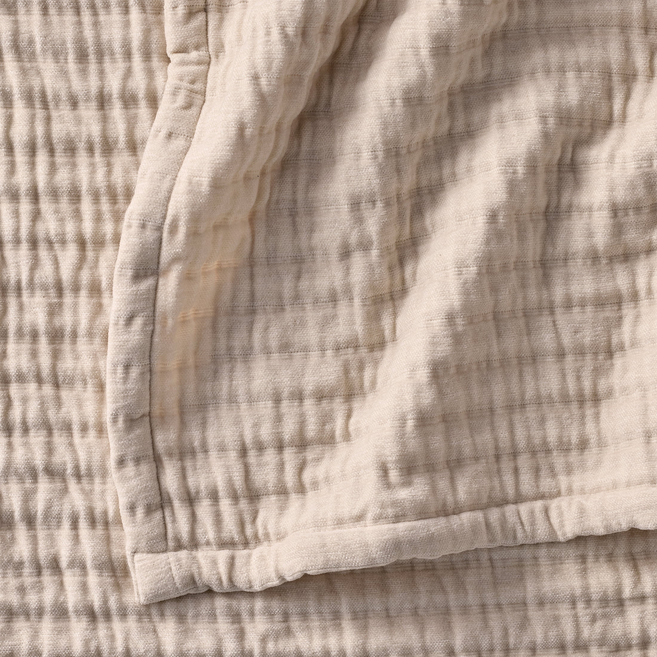 Better Homes & Gardens Chenille Gauze Bed Blanket, Beige, King Size, 90 x 108 in