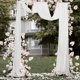 thumbnail image 2 of Cortina de fondo transparente con diseño de arco para bodas, ideal para ceremonias, recepciones y fotos. Blanco, 2 of 9