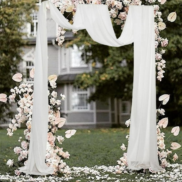 Cortinas drapeadas con arco de boda, paneles de fondo de boda duraderos y creativos a la moda para , recepción, fiesta de cumpleaños