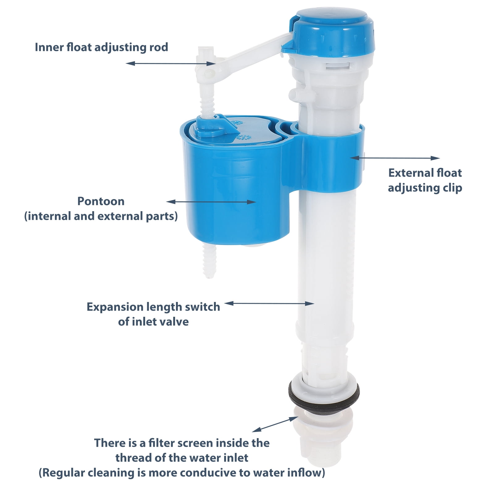 1 Set Toilet Flusher Replacement Kit Toilet Flush Valve Dual Flush