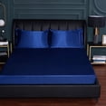 thumbnail image 3 of Children Mattress Pad Full Size Fitted Bed Sheet Extra Soft Wrinkle Breathable Solid Color Mattress Protector Single Fitted Sheet Cover, 3 of 8