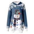 thumbnail image 4 of EHQJNJ Sweat-Shirt Surdimensionné à Col Rond pour Femmes Mode de Noël Manches Longues avec Poche Imprimé Robe Mode Fine Sweat-Shirts pour Femmes Col Rond Sweat-Shirt Mignon Graphique pour Femmes, 4 of 5
