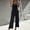Black, variant on Womens Sleeveless Jumpsuits Women's Fashion Solid Single Shoulder Strap Sleeveless Packets Jumpsuit