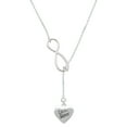 thumbnail image 1 of Delight Jewelry Silvertone Little Sister Heart Silver tone Elegant Infinity Lariat Necklace, 1 of 4