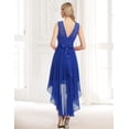 thumbnail image 3 of Robes de Bal 2024 pour Femmes Cadeau Compatibles Robes d'Invité de Mariage Sans Manches en Dentelle Robes de Cocktail, 3 of 5