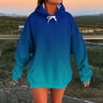 thumbnail image 2 of Cute Sweatshirts for Women New Womens Oversized Hoodies Casual Comfy Sweatshirts Cute Gradient Hooded Pullover Tops Fall Fashion Outfits Sky Blue L, 2 of 5