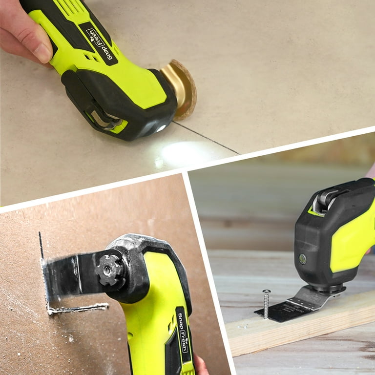 SnapFresh 20V Cordless Oscillating Multi-Tool Kit – 6 Speeds, 3.2° Oscillation Angle, Quick Blade Change, 24 Accessories, 2.0Ah Battery & 1-Hour Fast Charger Included