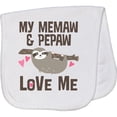 thumbnail image 2 of Inktastic My Memaw and Pepaw Love Me Sloth Baby Burp Cloth, 2 of 3