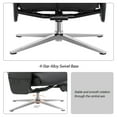 thumbnail image 5 of Mcombo Swivel Recliner with Ottoman, Modern Armchair with Heavy Duty Aluminum Base, Faux Leather Lounge Chair for Living Room Bedroom Office, 4603(Black), 5 of 9