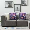 thumbnail image 3 of Nawypu  Purple Floral Throw Pillow Case, Cute Flower Decor Pillow Cover, Bedroom Living Room Cushion Cover for Couch Sofa Bed, 2pcs, 3 of 6