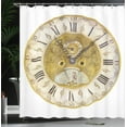 thumbnail image 4 of Ambesonne Vintage Shower Curtain, Ornamental Roman Digits, 69"Wx84"L, Yellow and Black, 4 of 5