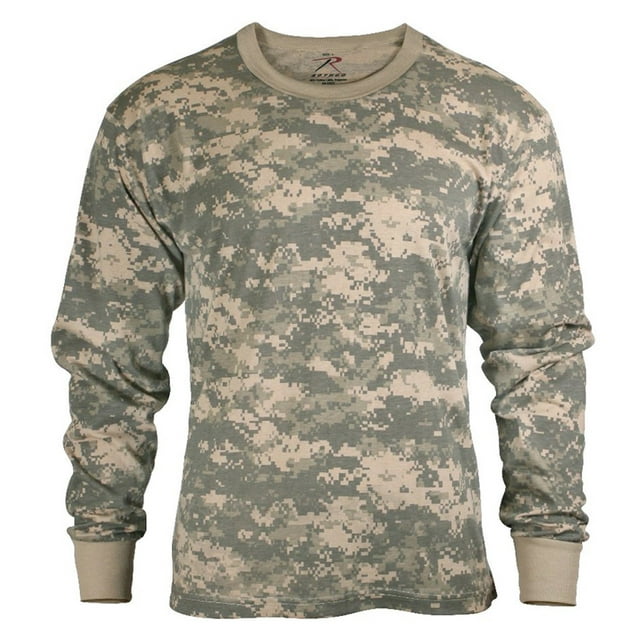 Rothco T-Shirts à Manches Longues Camouflage Numérique - camouflage Numérique ACU, Petit