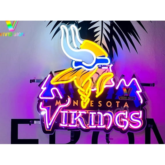 Queen Sense 17"x17" For Minnesotas Sports Team Vikings Neon Sign HD Vivid Printing Handmade Artwork Neon Light 120MVLV2VVD