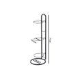 thumbnail image 5 of Free Standing 3-Tier Basketball Storage Rack Vertical Display Stand for Volleyball Sports Equipment, Convenient Black, 5 of 5