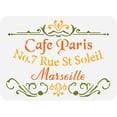 thumbnail image 2 of 1Pc Classic Cafe Paris Painting Stencil Drawing Template on Wood Canvas Tiles Floor Wall 11.7x8.3inch, 2 of 9