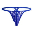 thumbnail image 1 of WZXFASHION Men's G-String T-Back Shorts Men Underwear Men Stylish Lace Pattern Intimates Dark blue XL, 1 of 7
