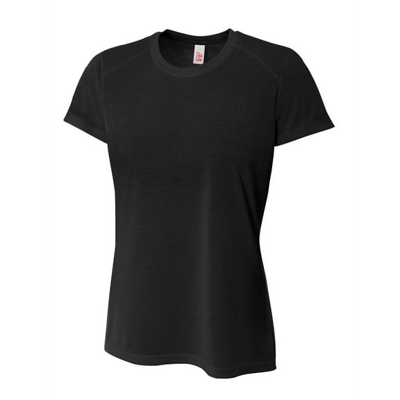 A4 NW3264 Womens Spun Poly Tee - Black - 2XL