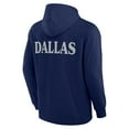 thumbnail image 3 of Men's Fanatics Navy Dallas Cowboys Elements Blaze Tri-Blend Long Sleeve Hoodie T-Shirt, 3 of 3