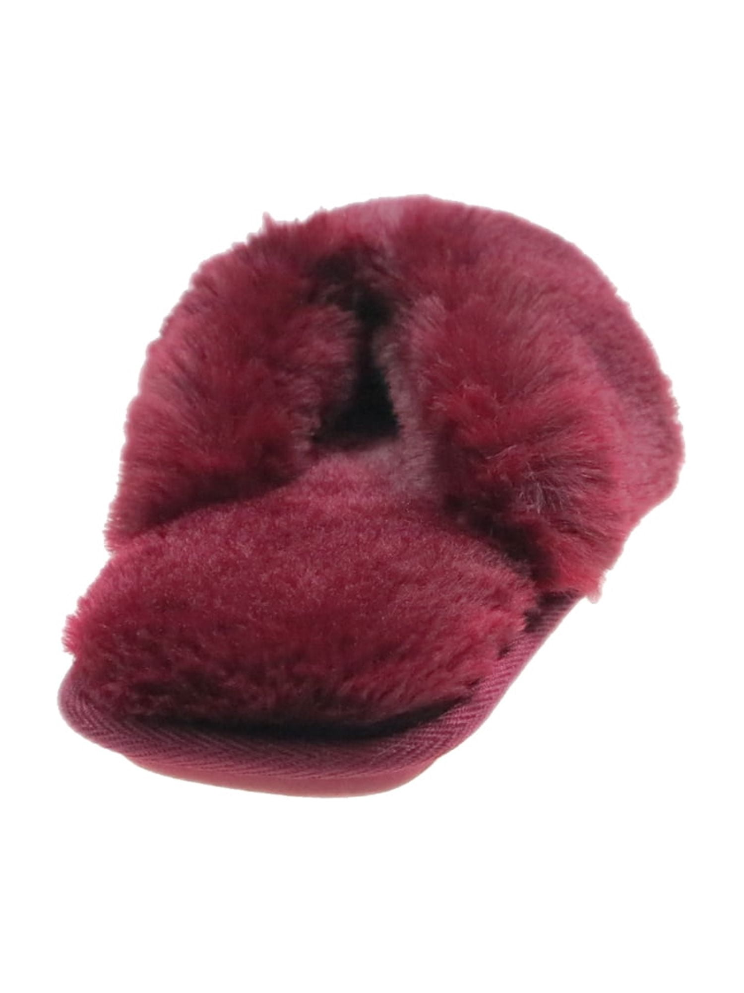Joyspun Women's Faux Fur Thong Slippers