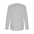 thumbnail image 6 of XuJwPNcy Long Sleeve Tops for Women V Neck Tunic Business Casual Dressy Blouse Rolled Sleeve Solid Color T Shirts（Gray,Medium), 6 of 7