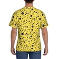 thumbnail image 3 of Bixox Men's Blue Spots Printed Short Sleeve Skinny Athletic T-Shirt, 3 of 6
