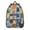 Geometric Multicolor Cat, variant on Black and White Cat Head Backpack for School, Cute School Bag with Adjustable Shoulder Straps and Padded Back, 15.7"x11.8"x5.5"