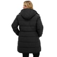 thumbnail image 4 of Soularge Women's Plus Size Winter Jacket Insulated Puffer Coat Warm Winter Coat with Hood Black 2X, 4 of 12