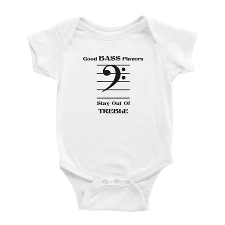 

Good Bass Players Stay Out of Treble Cute Baby Rompers Boy Girl Unisex