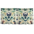 thumbnail image 7 of Yayeee Kitchen Curtains Tier Set of 2 Light Filtering 57"x36" Over Sink Window Panels, Green Animals Pattern, 7 of 7
