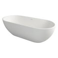 thumbnail image 3 of Gina 69" Solid Surface Freestanding Soaking Bathtub - Matte White, 3 of 6