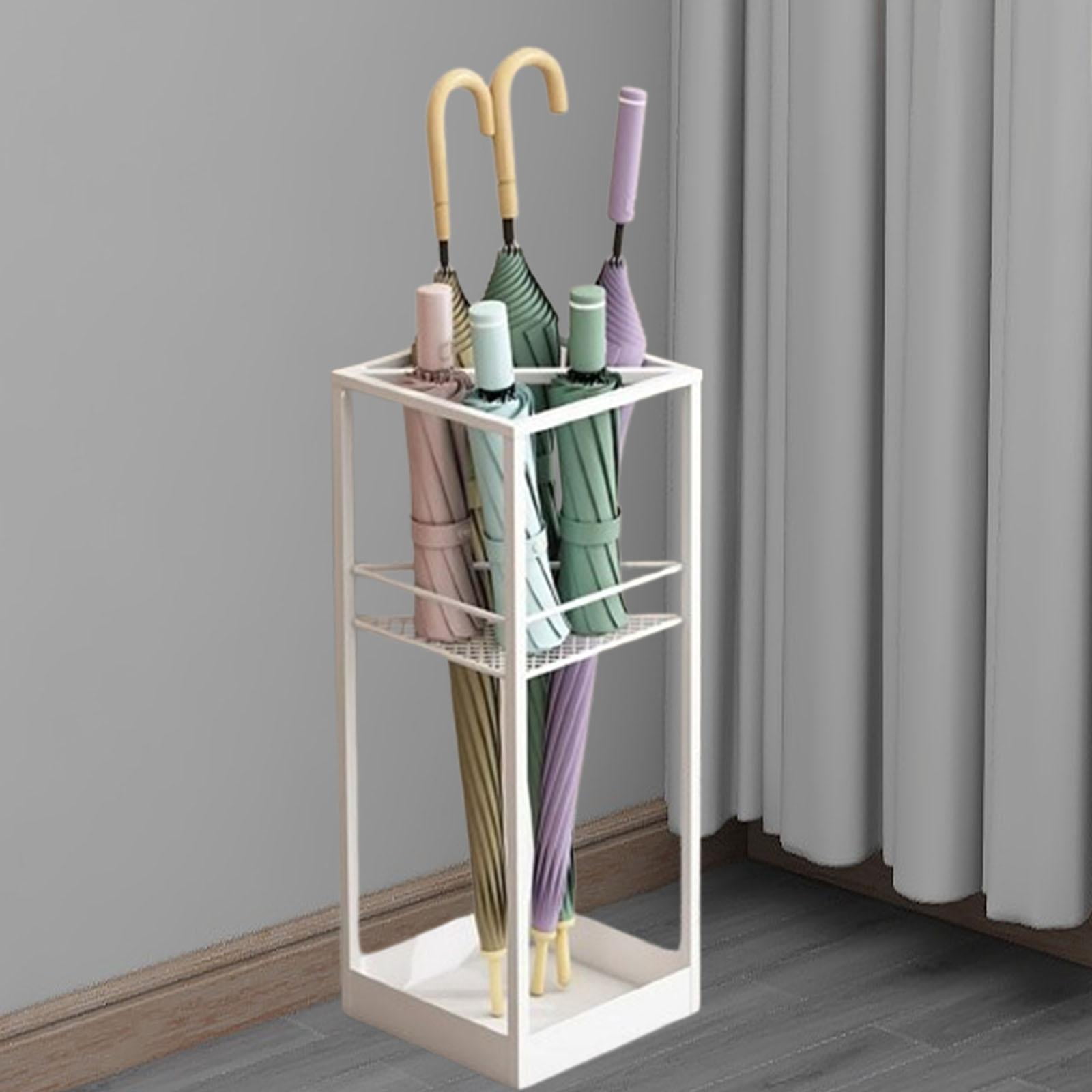 Fiocias Bucket for an umbrella organizing container with a holder with bin of the bin of White