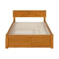 thumbnail image 3 of AFI Orlando Full Wood Platform Bed with Footboard and Twin Trundle, Light Toffee, 3 of 6