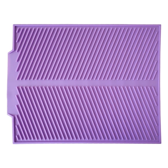 Fiudx Tapete para Secar Platos, con Crestas Elevadas Mejoradas, Drenaje Más Rápido, Tamaño Grande (43 X 33 Cm), Diseño Antideslizante, Versátil para Ollas, Comida para Mascotas, Tapete para Exteriore