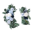 thumbnail image 2 of Rosario de arco de boda rústico decorativo hecho a mano con hojas verdes y flores artificiales Estilo B, 2 of 9
