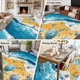 thumbnail image 5 of Blue Summer Beach Area Rugs 6'x9', Washable Small Throw Rugs for Kitchen Dining room, Coastal Sea Turtle Nautical Ocean Indoor Outdoor Rug Non-Slip Low Pile Carpet Runner Reversible Floor Mats, 5 of 8