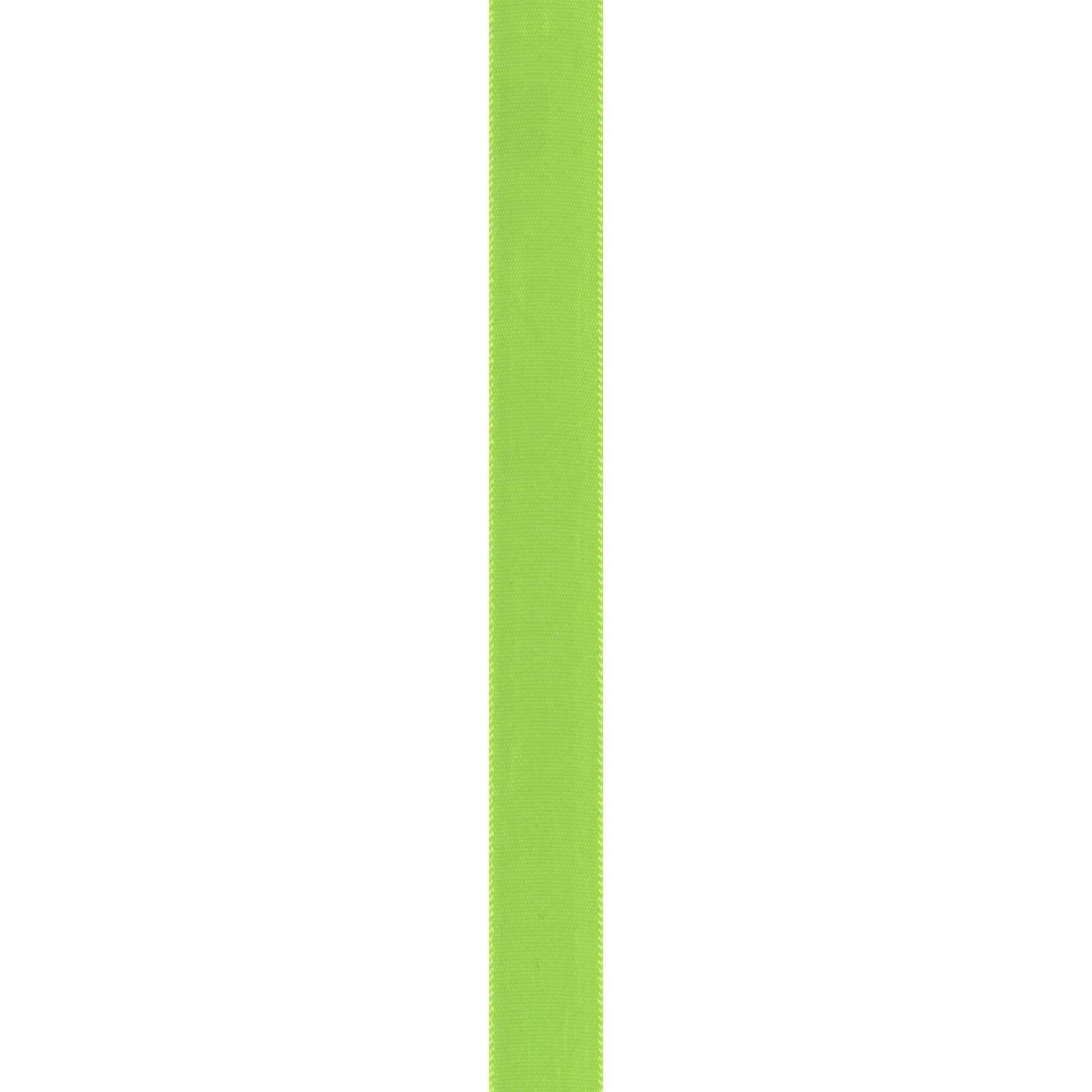 Offray Ribbon, Neon Green 5/8 inch Single Face Satin Polyester Ribbon, 18 feet