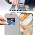 thumbnail image 3 of For Google Pixel 9 Wallet Cell Cover, RFID Blocking, PU Leather,Compatible With MagSafe , With Flip Cover Multi-Card Slots Pocket, Ultra Thin Magneti Protective Cover,Grey,For Google Pixel 9, 3 of 8