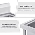 thumbnail image 6 of Wilprep Dishwashing Sink w Backsplash Heavy Duty Water Basin & More 1 Compartment, 6 of 10