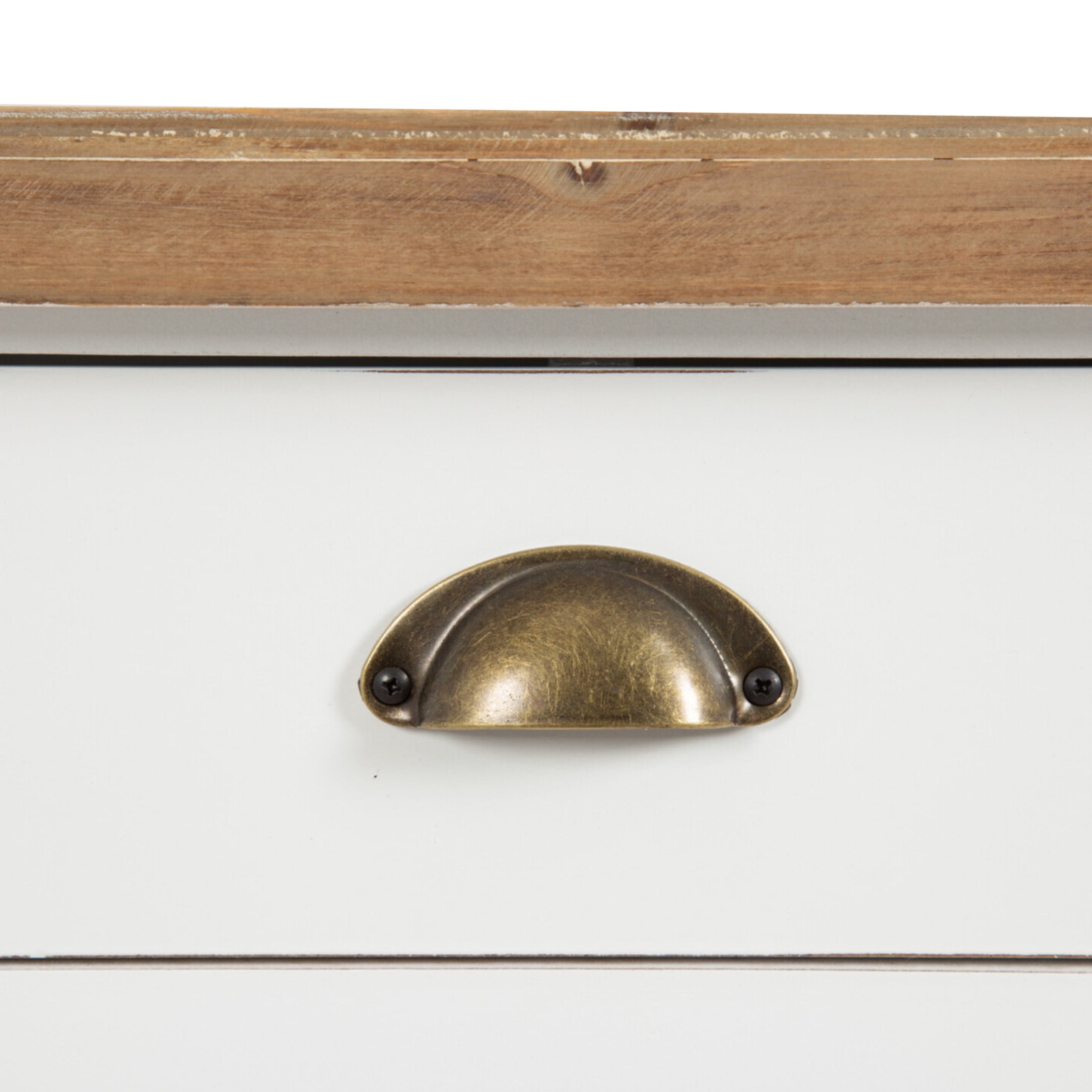 Kate and Laurel Rutledge Coastal Wooden Console Table with Shelf, 40 x 14 x 33, Hazelnut and White, Traditional Wood Entryway Table with Drawers and Decorative Turned Legs for Entry Storage Options