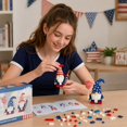 thumbnail image 3 of Independence Day Gnome Building Blocks, DIY Patriotic Themed Dwarf Figure Model Kit, Creative 4th of July Brick Set For Holiday Decor And Assembly Fun, 3 of 6